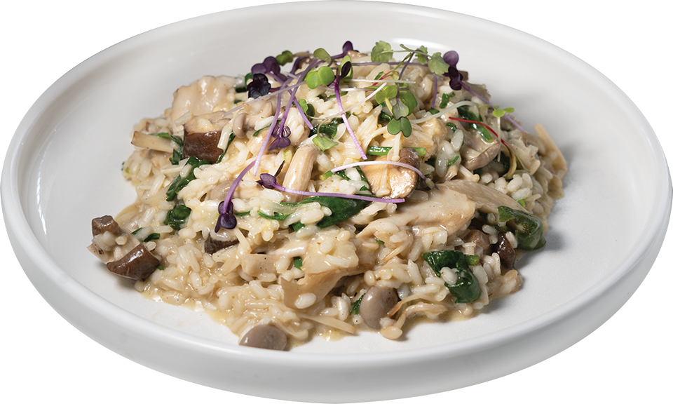 Wild Mushroom Risotto (Vegetarian) - The Hatted Chef